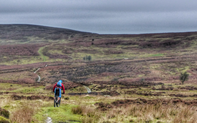Mountain Biking the Trans Cambrian Way across desolate moorland