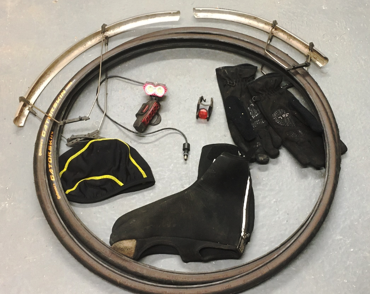 Winter bicycle upgrades laid out: mudguard, tyres, lighting and winter clothing