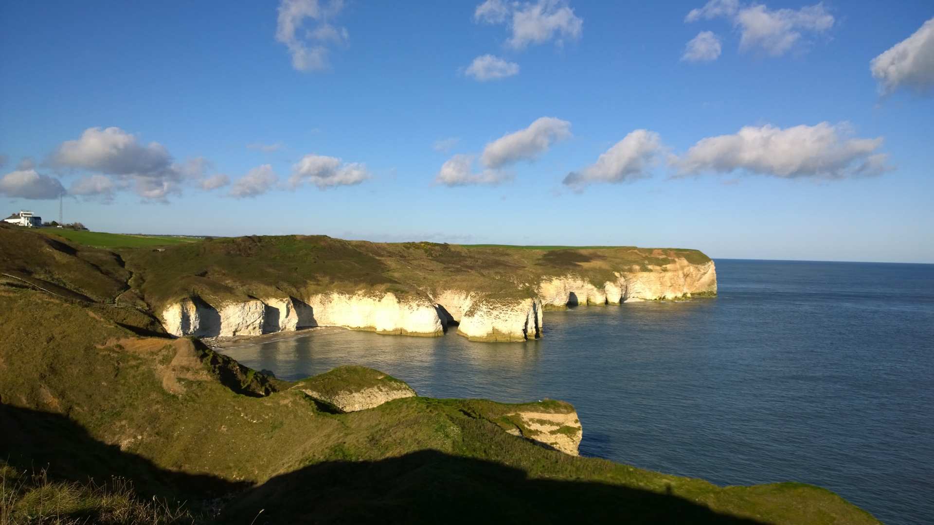 The chalky cliffs at Flamborough Head. - The chalky cliffs at Flamborough Head.